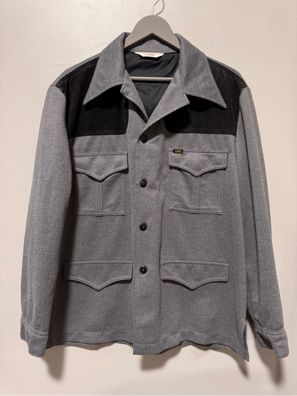 Lee Men's Two-Tone Gray & Black Utility Jacket
